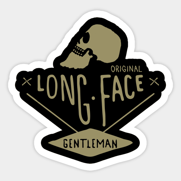 Long Face Gentleman Sticker by KLAUSS